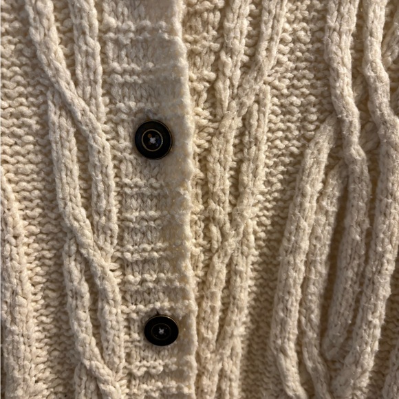 Anthropologie Cream Cable Knit Cardigan - Picture 7 of 7